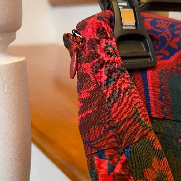 FARM Rio Red and Green Wide Leg Pants - Picture 4 of 8